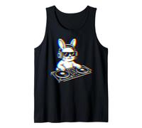 DJ Bunny Glitch Art Cuffie Giradischi Musica Design Canotta