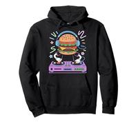Dj Cibo Mix Divertente Burger Felpa con Cappuccio