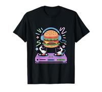 Dj Cibo Mix Divertente Burger Maglietta
