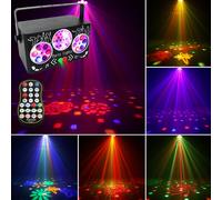 DJ Disco Party Light 4IN1 Modello di effetto Lazer Proiettore di luce Luci stroboscopiche a LED DMX Suono attivato Caleidoscopio Mostra luci