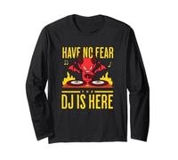 DJ DJane Diavoletto Halloween Have No Fear The DJ Is Here Maglia a Manica