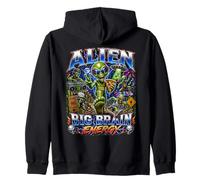 DJ Extraterrestre Corsa Rave Divertente Alien Bootleg Felpa con Cappuccio