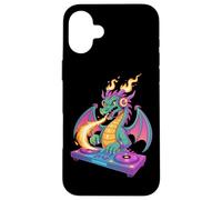 Dj Fiaba Drago Magico Fiamme Musicali Custodia per iPhone 16 Plus