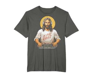 DJ Gesù Divertente Christian Party Sarcastico Cool Chiesa Dio Maglietta