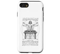 DJ Giradischi Vitruviano Uomo Leonardo Da Vinci Club Music Custodia per iPhone SE (2020) / 7 / 8