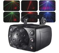 DJ Light Party Light RGB Proiettore laser dinamico a pioggia Luci Controllo DMX Luce laser da palco per spettacoli di club di Natale di matrimoni in discoteca