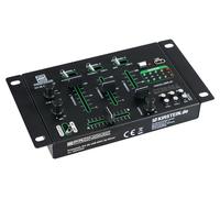 DJ Mixer 3 Canali USB Lettore Mp3 Console 2x Microfoni Controller Cue Audio