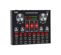 Dj Mixer Effects, Karaoke Sound Card, Compact Live Sound Card, Audio Equipment for Streaming, Podcasting, Portable Machine, Voice Changer, Metal Construction, 500mah Battery