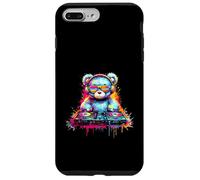 Dj Music - Occhiali da sole colorati con orsetto di peluche arcobaleno Deejay Bear Custodia per iPhone 7 Plus/8 Plus
