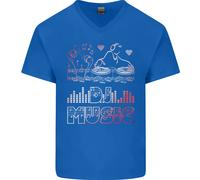 DJ Musica Tekno Dance Rave Acid House Maglietta Cotone Uomo V-Neck