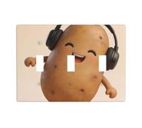 DJ Potato Head 3 Gang Switch Plate Cover-Unbreakable Policarbonato Wall Plate, resistente al calore, interruttore a levetta decorazione per la casa