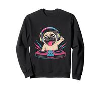 Dj Pug Con Cuffie Per Amanti Dei Cani Felpa