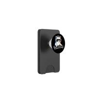 DJ Raccoon Glitch Style Music Giradischi Design PopSockets PopWallet per MagSafe