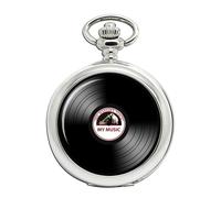 Dj Record Bianco Etichetta Orologio da Tasca