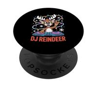 Dj Reindeer Natale Divertente Festa Musica PopSockets PopGrip Adesivo