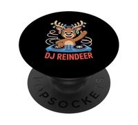 Dj Renna Natale Musica Felice Divertente PopSockets PopGrip Adesivo