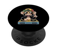 Dj Scimmia Musica Divertente Per Ogni Evento PopSockets PopGrip Adesivo