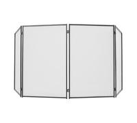 DJ Screen 4 segmenti DJ pieghevole Booth Panels travestimento per DJ Pult pieghevole e mobile DJ Stand (nero bianco)