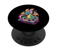 Dj Sparky Dragone Favola Musica Fiamme PopSockets PopGrip Adesivo