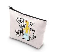 DJ Spit Makeup Bag DJ Spit Regali Esci dalla mia testa Uomo sorridente Cartoon TV Show Regali DJ Spit Merch, Esci Mb Uk