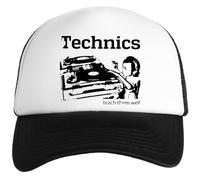 Dj Technics Teach Them Well Cappellino da Baseball per Bambini Bianco Snapback Unisex