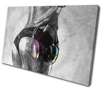 DJ Woman Studio Urban Graffiti SINGLE TELA parete arte foto stampa
