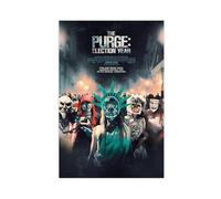 DJAGBW Poster del film The Purge Election Year su tela, decorazione artistica da parete per soggiorno e camera da letto, 40 x 60 cm
