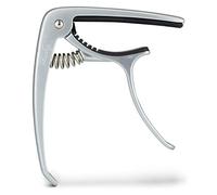 Django Capotasto by Pick Geek | Capo Barre per Chitarra Acustica, Classica, & Elettrica | Argento | con Avvolgicorda per il Cambio Corde | Rilascio Rapido | Extra Imbottitura per Protezione Collo