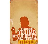Django Unchained - Calvin Candie: Now You Have My Attenzione Poster Targa in Metallo Retro Decorazione per la Casa Vintage Targa in latta 30,5 x 20,3 cm