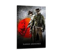 Django Unchained Poster artistico con stampa del film occidentale, decorazione da parete per casa e cucina, opera d'arte vintage, regalo unico per i fan, memorabilia cinematografica, idea regalo, 40 x
