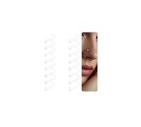 DJCIW 16 piercing da naso a forma di L trasparenti, 20 g, con testa piatta, ipoallergenici, in plastica trasparente, per lavoro, scuola, chirurgia