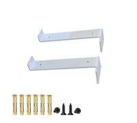 DJCYGG 2 Pezzi Staffe Galleggianti per Mensole,Reggimensola a Parete,Staffa per Mensola Pesanti con Bordo,Supporti per Scaffali in Metallo per Libreria e Cucina,con Viti (25cm,Bianco)