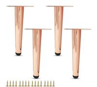 DJCYGG 4 Pezzi Piedini per Mobili Conico,Gambe per Divani in Metallo,Gamba per Tavolo fai da te di ricambio,Piedi di Ricambio per Armadietto,Tavolino,Letto,Con Viti (inclinati,30cm)