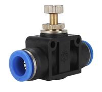 DJDLFA Parti del compressore d'aria degli accessori per tubi pneumatici del PC Spingere diritto nel giunto pneumatico 1/2 "1/4" 3/8 "1/8" filettatura esterna M5 4-12mm (LSA, 6mm)