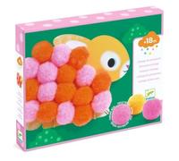 Collage di pompon - Animali e cerchi di pompon