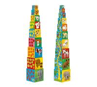 Djeco, cubi giocattolo impilabili per bambini