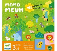 DJECO d'azione e riflessi giochi educativi Gioco Memo Meuh, Multicolore, 15