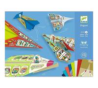 Djeco Planes Origami Paper Craft Kit - Level 3 Modellino Aereo in Carta, Multicolore, DJE-079