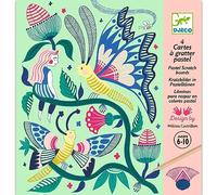 DJECO DJ09719 Quadri da grattare Giardino Immaginario (min. 2 u.) Forme e Colori