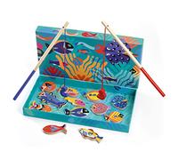 DJECO- Pesca Graphic Pesce Playset di Figure Giocattolo, Colore Blu, S, 31658