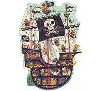 DJECO El barco P. Gigante La nave pirata (37129), Multicolore, DJ07129