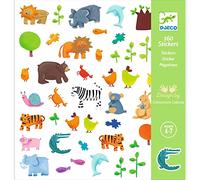 Djeco - Palloncini adesivi con animali, multicolore (100)