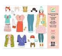 Djeco Paper Doll Le Grand Dressing - Gioco di Moda Creativo - 6-10 Anni - Cofanetto per Giocare a Stilista, Oltre 100 Vestiti e Accessori, 3 Bambole, manichini, Scatola di immagazzinaggio, Cartone