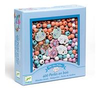 DJECO - Perline in legno arcobaleno perline multicolore, 6 m (DJ09823)