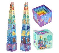 DJECO - Primo età 10 cubi Rainbow Giochi di abilità, Multicolore (38510)