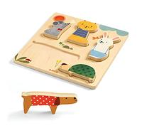 DJECO - Puzzle a incastro e puzzleDJECOIncassabile Woodypets, Multicolore (15)