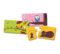 djeco puzzle animali mamme e gattini 12x2 pezzi 1 St