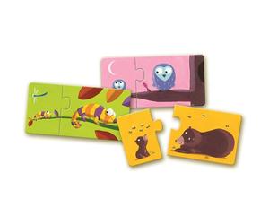 djeco puzzle animali mamme e gattini 12x2 pezzi 1 St