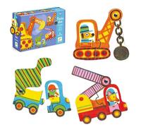 DJECO - Puzzle duo Articolo veicoli, Multicolore (DJ08170)