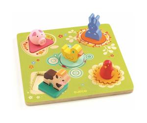 djeco puzzle in legno Ka enka e amici 5 pezzi 1 St